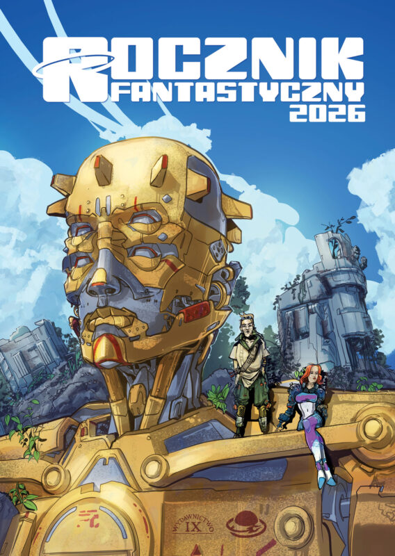 Okładka magazynu Rocznik Fantastyczny 2026 autorstwa Piotra Michalaka.